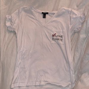 white v neck t shirt